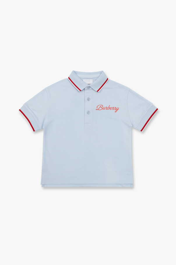 Burberry polo kids blue on sale